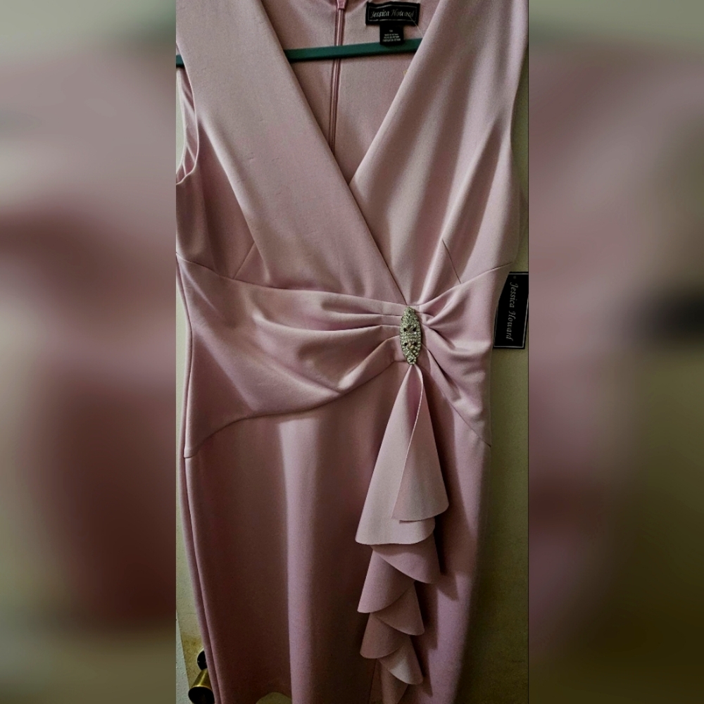Beautiful Pink Formal Dress with Rhinestone Accent Size 14